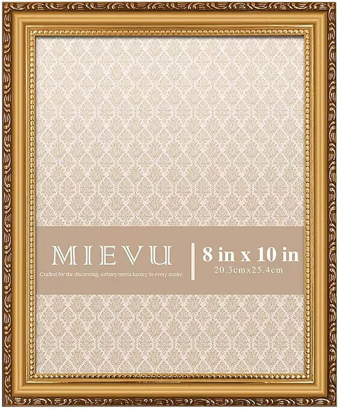 8×10 Picture Frame Gold - Picture Frames for Wall Hanging And Tabletop Display, Ornate Photo Fra... | Amazon (US)