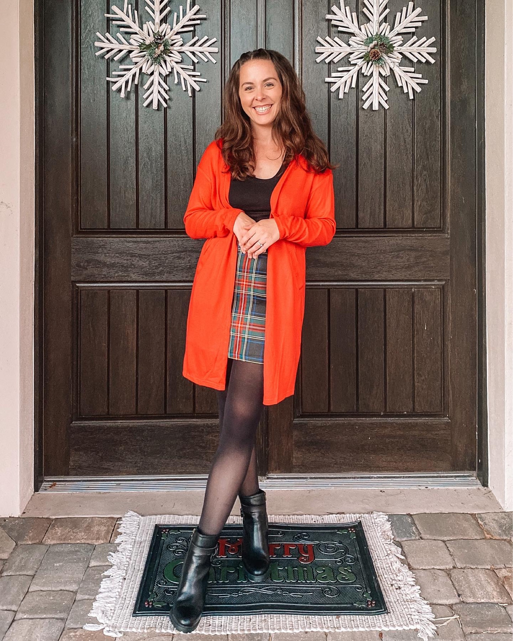 Holiday outfit. Gift guide for her.
Amazon holiday fashion. Plaid skirt. 

#LTKstyletip #LTKGiftGuide #LTKHoliday