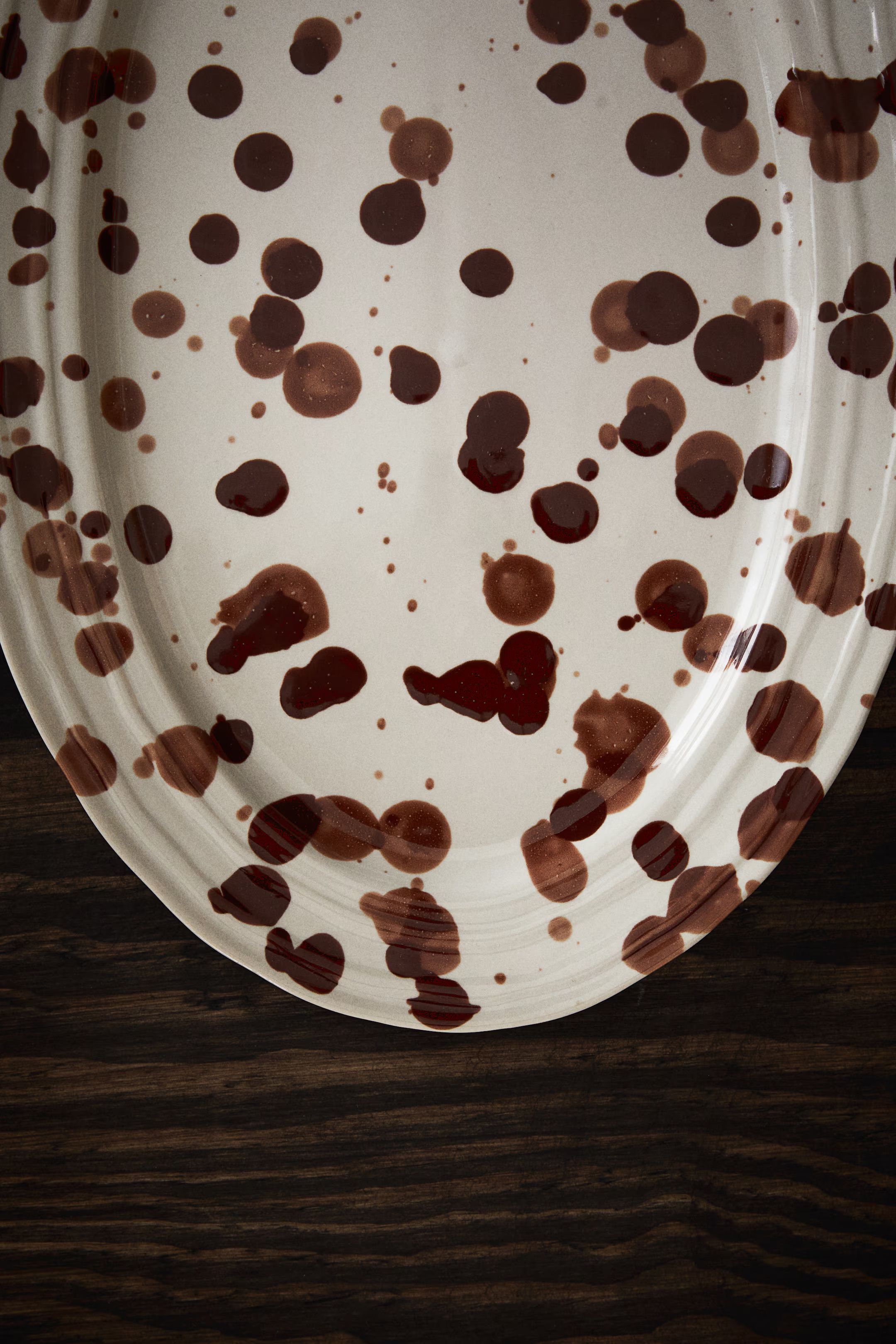 Speckled-Glaze Stoneware Serving Plate | H&M (US + CA)