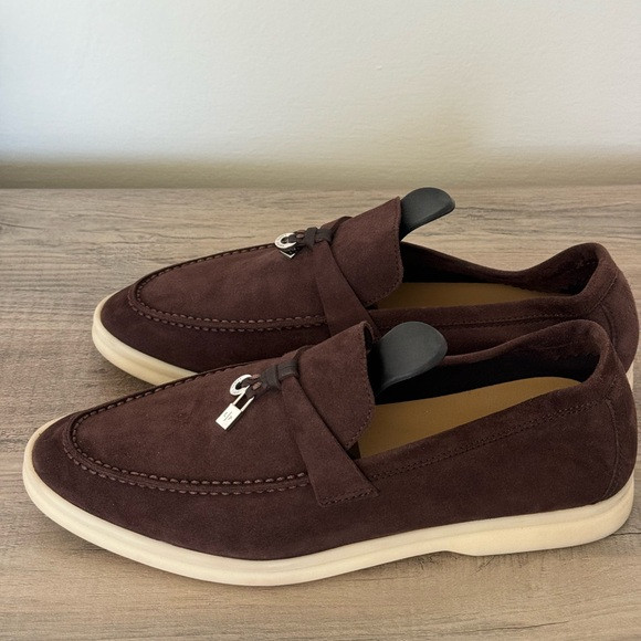 Loro Piana Suede Summer Charms Walk Loafers. Chocolate. Size 37. | Poshmark