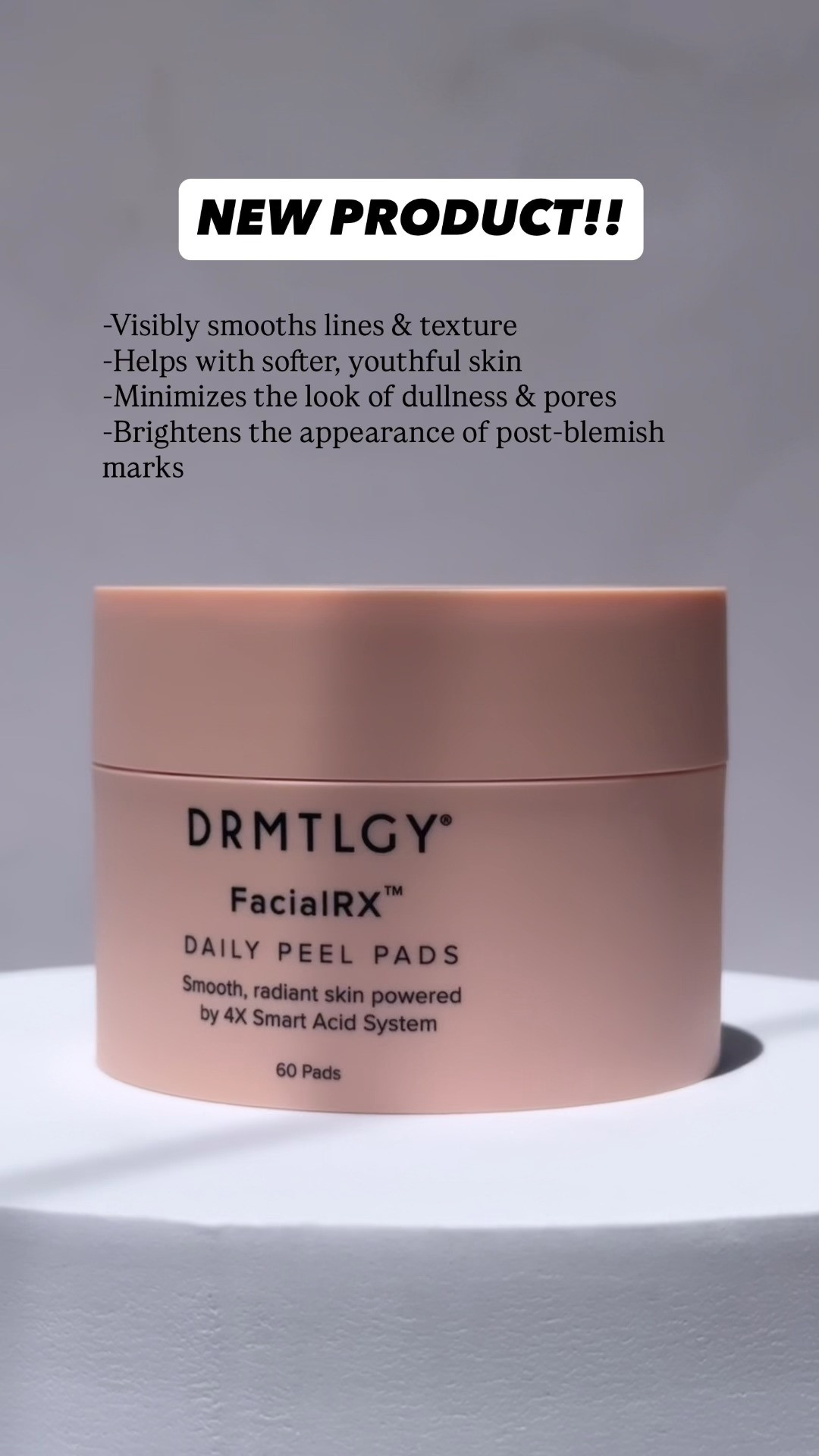 NEW DRMTLGY product! ✨ 

Esthetician-approved gentle exfoliation! In the couple of months I've been using these, the DRMTLGY FacialRX Pads have become one of my favorite ways to improve skin texture and boost radiance without overdoing it. 

Instant glow with one use! Their 4X Smart Acid System combines lactic, mandelic, salicylic, and succinic acids, each with a specific role:

💙 Lactic Acid gently resurfaces while helping maintain hydration.
💙 Mandelic Acid refines texture and helps brighten uneven skin tone.
💙 Salicylic Acid penetrates pores to reduce congestion and minimize the look of blackheads.
💙Succinic Acid helps calm blemish-prone skin while supporting a healthier-looking complexion.

With consistent use, you'll notice smoother skin, refined-looking pores, a brighter complexion, and a softer, more even skin texture. They're especially great if you're dealing with dullness, post-breakout marks, or rough skin- my 14-year-old is starting to see results, too! 

✨ Pro tip: 
Normal/Dry Skin Type: 2–3 nights per week 
Oily Skin Type: Work your way up to daily use 

Always follow with a moisturizer (I use the FacialRX Brightening Moisturizer), and never skip your SPF the next morning. Healthy skin is all about consistency—not over-exfoliation. 

Shop one of my favorite professional-quality exfoliating treatments and moisturizers below! 🤍

@drmtlgy 

 #LTKselfcare #LTKOver40 #LTKBaby