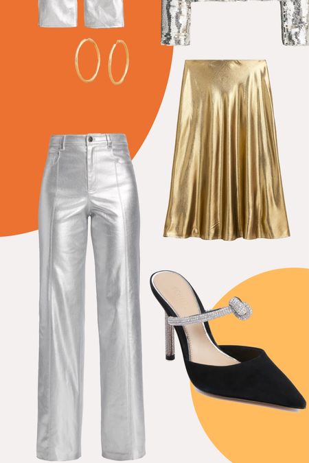 Holiday outfits: make sure to sport as many metallic & sequin styles as possible this holiday season! We found some fabulous pants, skirts, hoops & heels just for you 

#LTKSeasonal #LTKHoliday #LTKGiftGuide