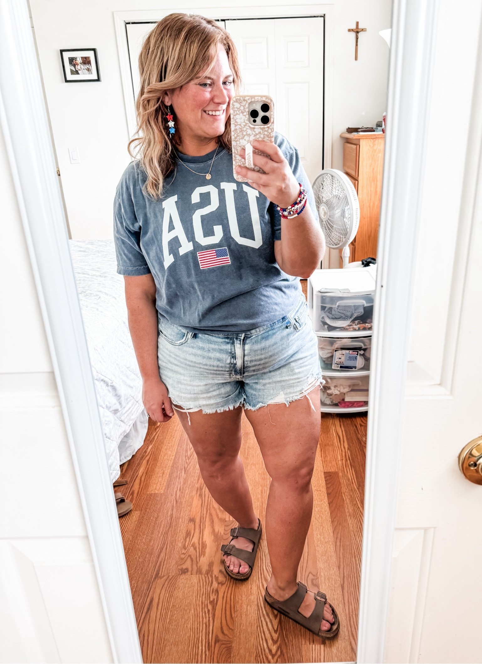 4th of July outfit! 🇺🇸

Memorial Day
Olympics 
Patriotic 
USA tee

Shorts -  XL
Shirt - large


#LTKMidsize #LTKSeasonal #LTKFamily