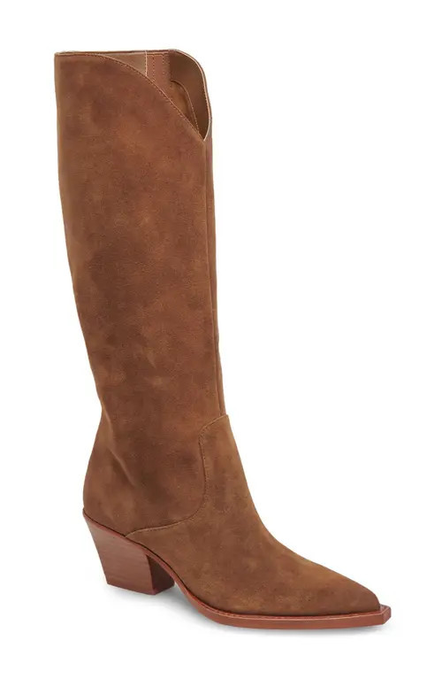 Dolce Vita Raj Knee High Boot in Brown Suede at Nordstrom, Size 13 Wide Calf | Nordstrom