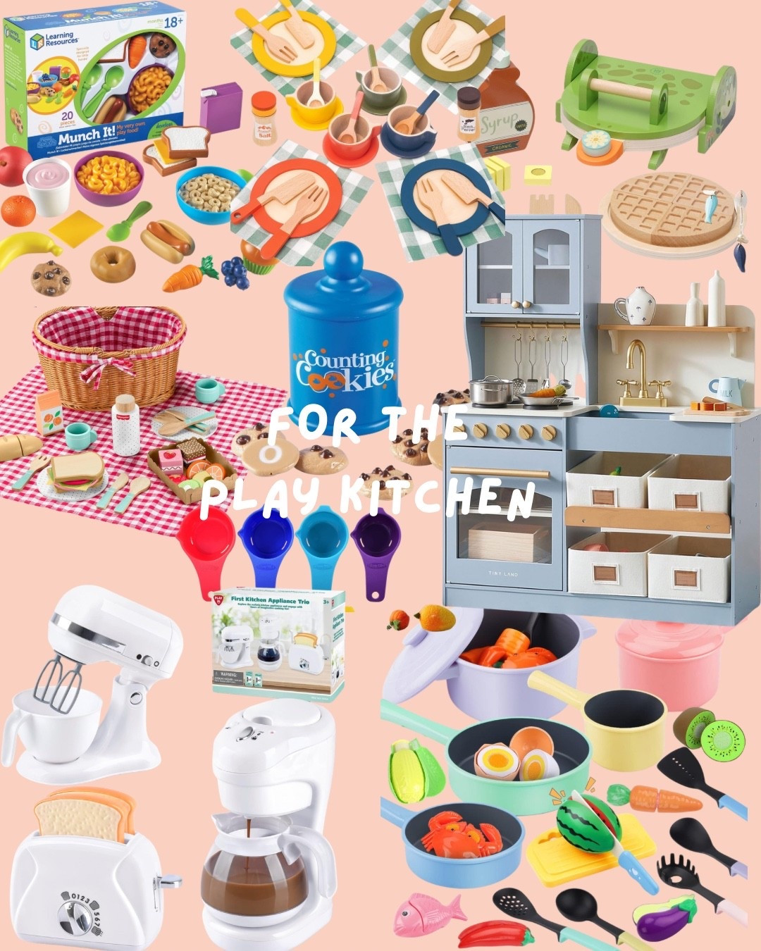 hear me out… wooden food is cute but all the pieces end up everywhere and my toddler throws them 🤕 — I’m bringing some foodie life back into our play kitchen!! 

#LTKGiftGuide #LTKHoliday #LTKCyberWeek