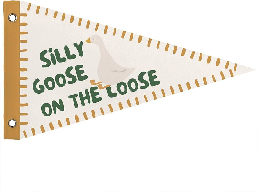 Silly Goose On the Loose Felt Pennant Playroom Banner Wall Art Decor for Kids Room Bedroom Nurser... | Amazon (US)