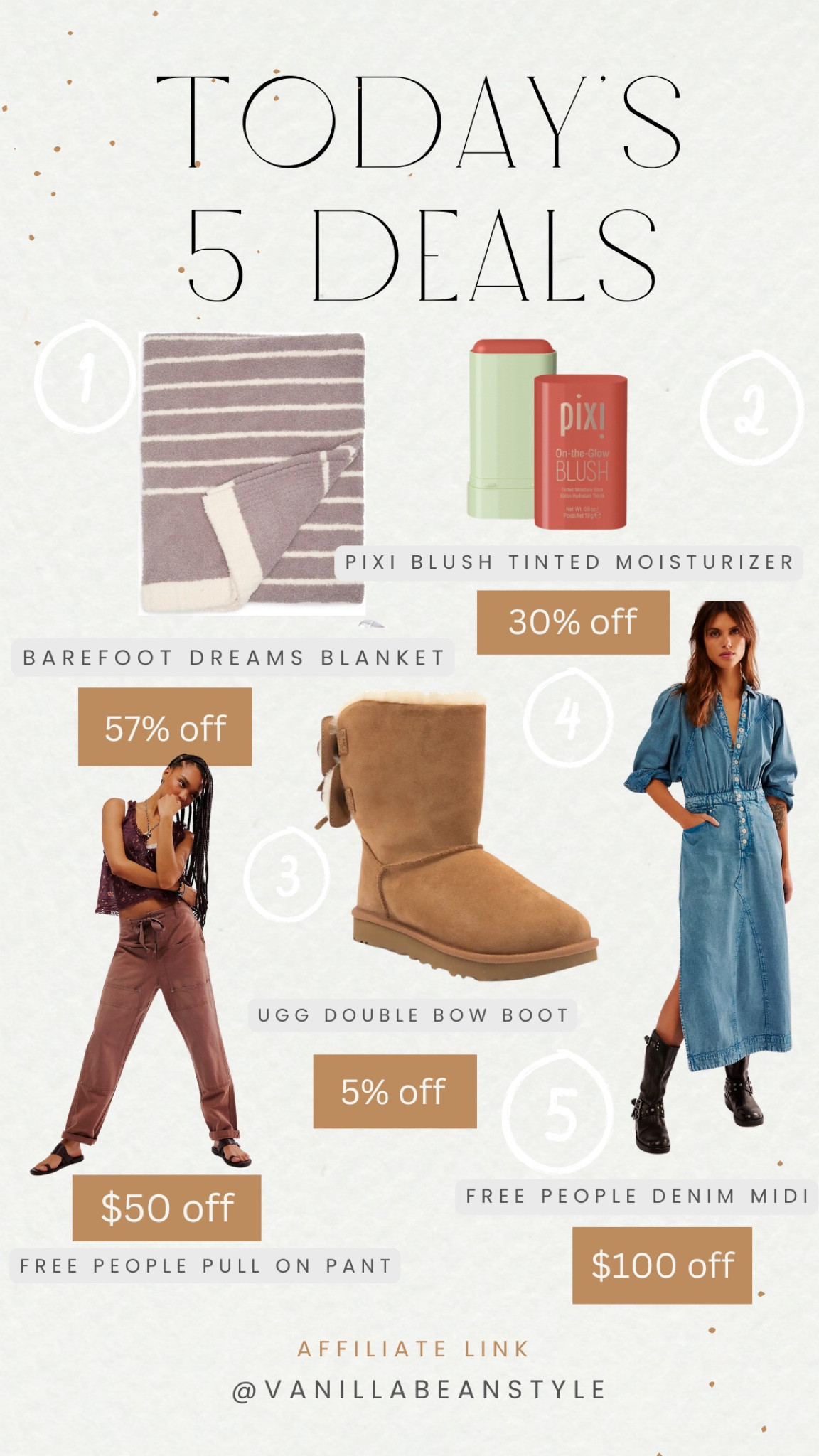 Today’s 5 Deals

#LTKSaleAlert #LTKSeasonal #LTKStyleTip