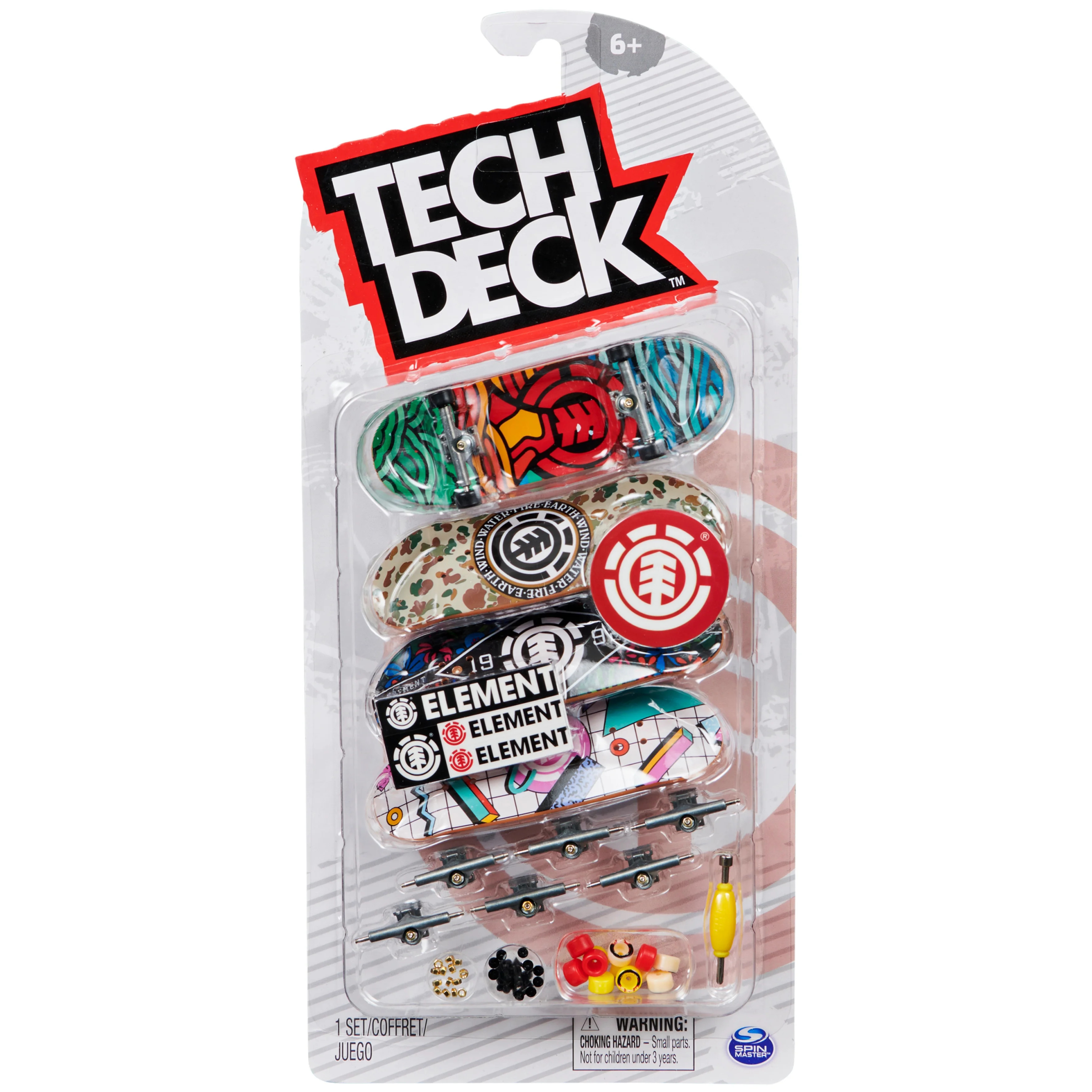 Tech Deck, Ultra DLX Fingerboard 4-Pack, Element Skateboards | Walmart (US)