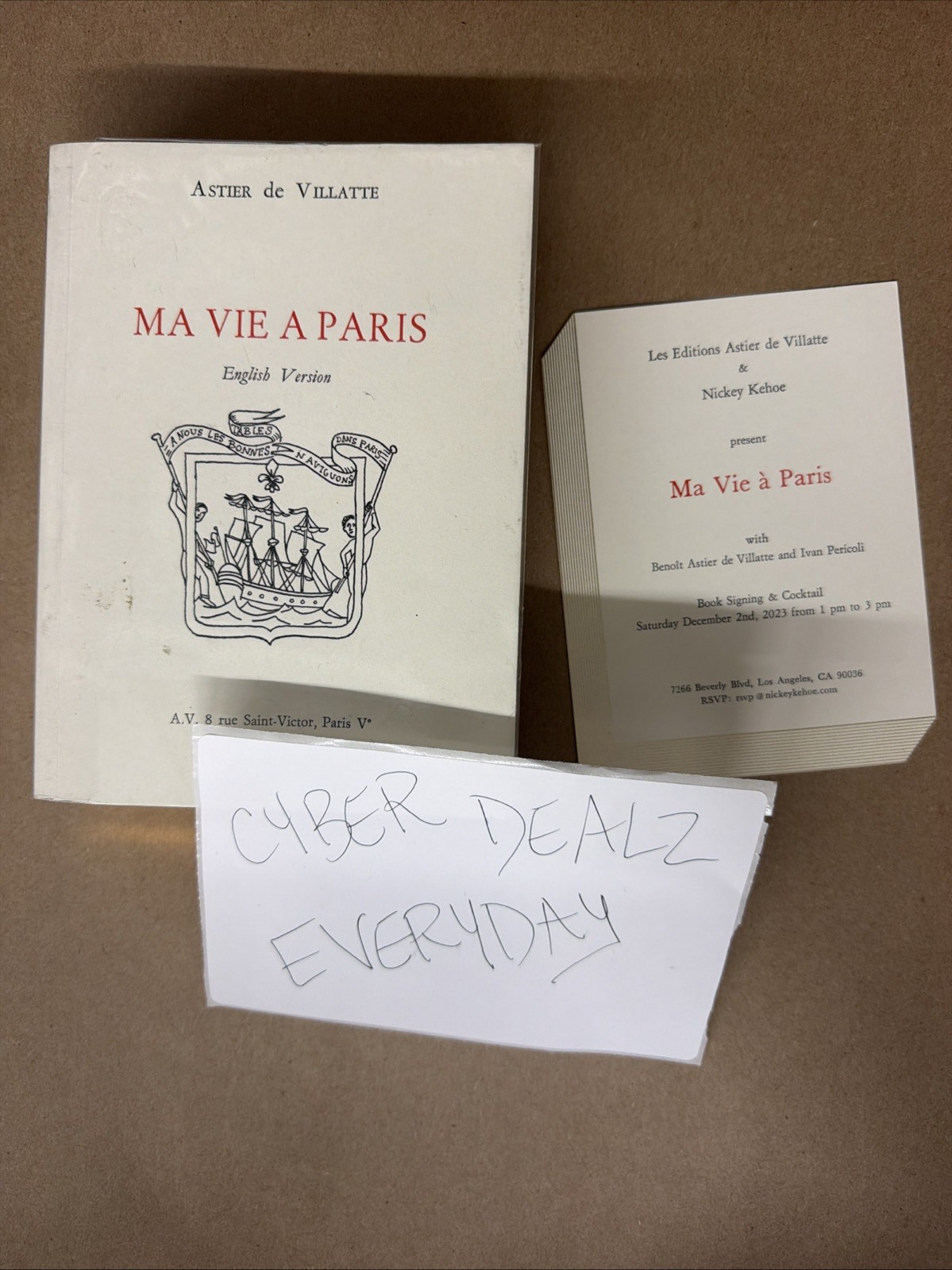 Ma Vie à Paris Guide Book by Astier de Villatte 4th Ed. (English Ver) -SIGNED | eBay US