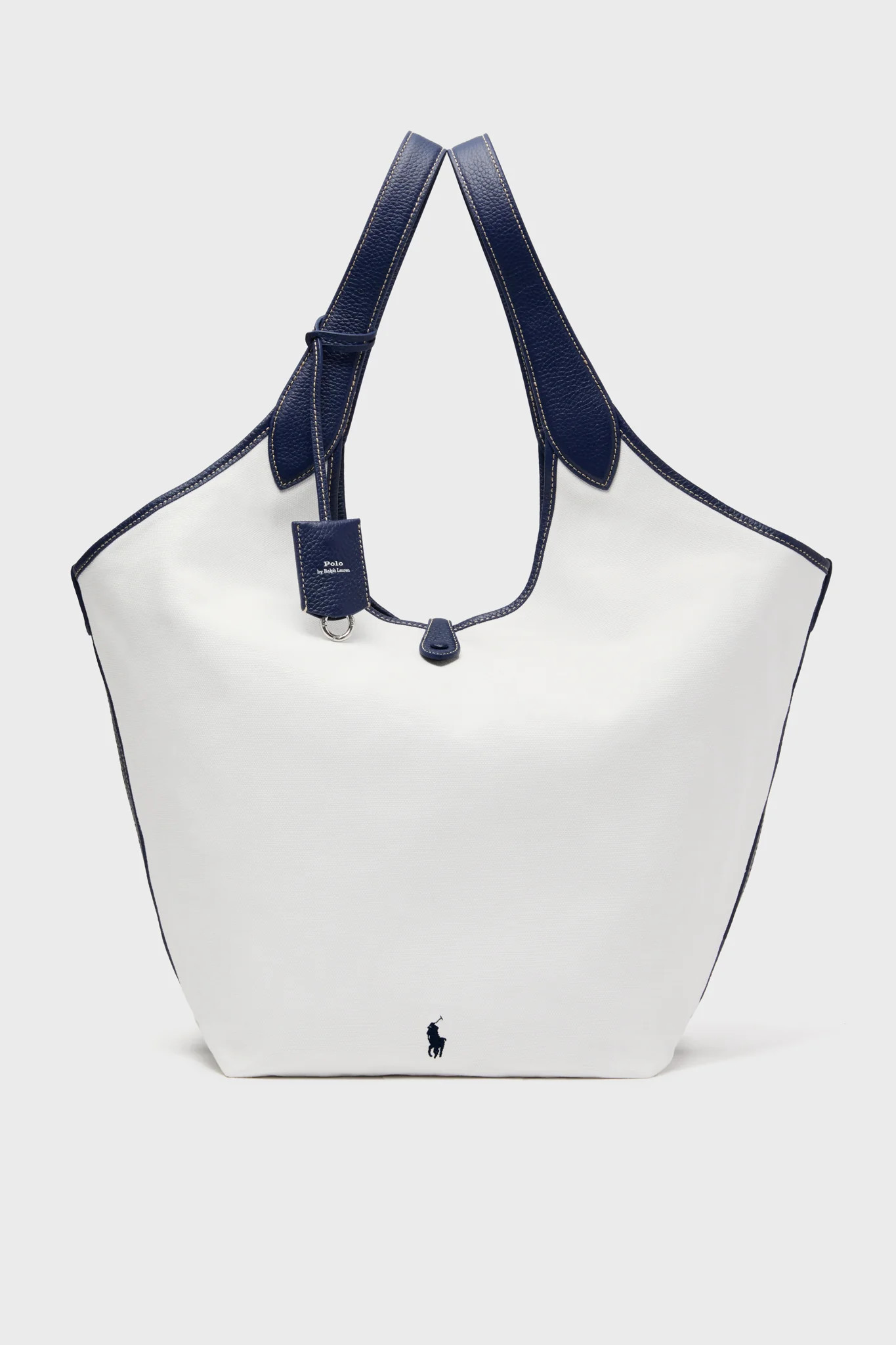 White and Ink Polo Large Canvas Tote | Tuckernuck (US)
