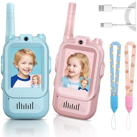 Video Walkie Talkies for Kids, Handheld 2 Pack Rechargeable Video Intercom Kids Walkies Talkies, ... | Amazon (US)