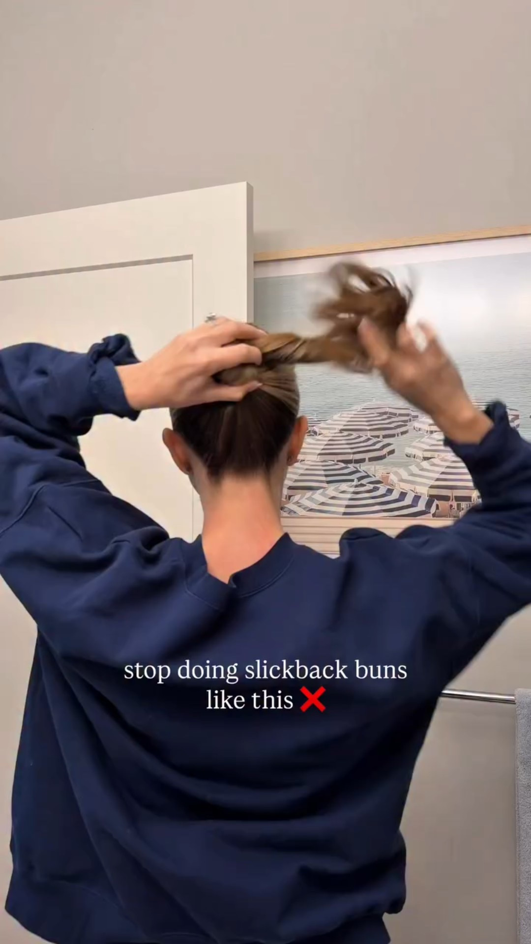 switch up the basic bun for a knotted bun ✨

#easyhairstyle #hairtips #hairhacks #slickbackhair