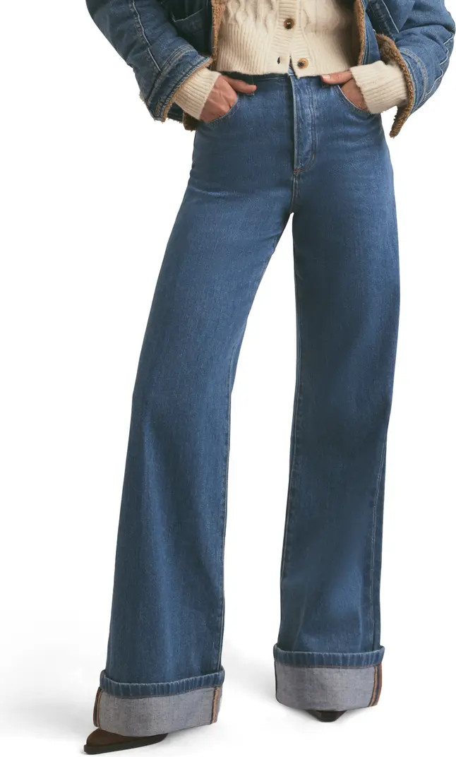 The Masha High Waist Cuff Wide Leg Jeans | Nordstrom