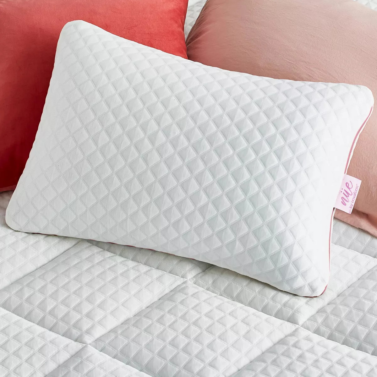 Plush Adjustable Gel Memory Foam Bed Pillow with Antimicrobial Cover - nüe by Novaform | Target