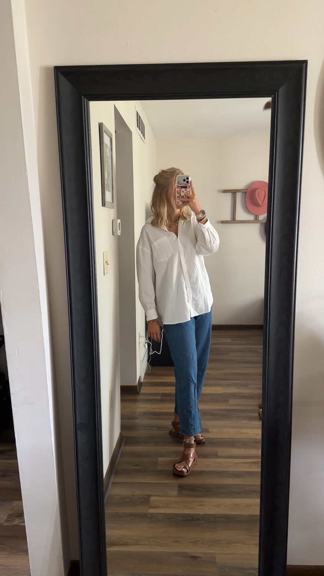Wednesday’s Office OOTD — 08.05.26 🤍👖

Small in white button down linen shirt from Old Navy
Small Tall in denim-wash linen pants from Old Navy (so glad I grabbed the tall’s 🙌🏼)
8.5 in brown sandals from @Target 
*also linked my new earrings

Everything is tts :)

Old navy finds, Old Navy deals, Old Navy linen pants, Old Navy pants, Old Navy tops, button up linen, white tops, neutral outfits, casual outfits, comfy casual outfits, office outfits, outfit of the day, Amazon finds, Amazon deals, Amazon earrings, hot deals, summer outfits, Target sandals, brown sandals, watch now

#LTKootd #LTKmorningroutine #LTKSaleAlert