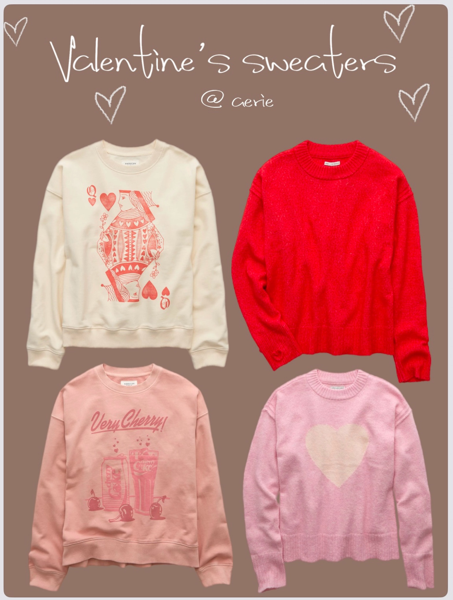 Valentine’s Day sweaters 
♥️💌🎀💄❤️💝🍒❣️🍓❤️‍🔥💖🍷

@Aerie Valentine’s Day inspo for nurses students  teachers outfit ideas 

#LTKSeasonal #LTKSaleAlert #LTKHoliday