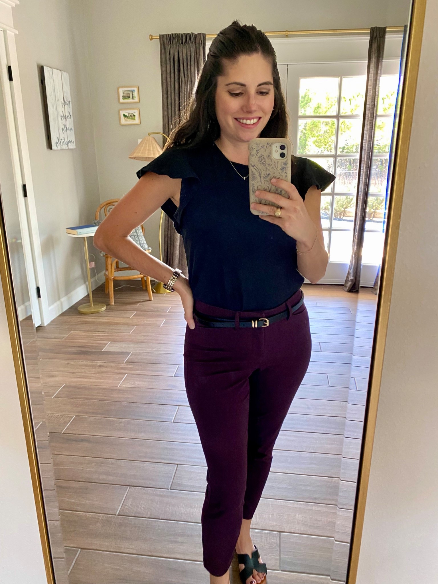 Daily Workwear 10.22.25 it’s been a minute, but I liked my outfit today! Just got in these burgundy trousers, and absolutely love the fit and color! Wearing my regular size (0P), and they have a bit of stretch! 

#LTKPetite #LTKWorkwear #LTKSeasonal