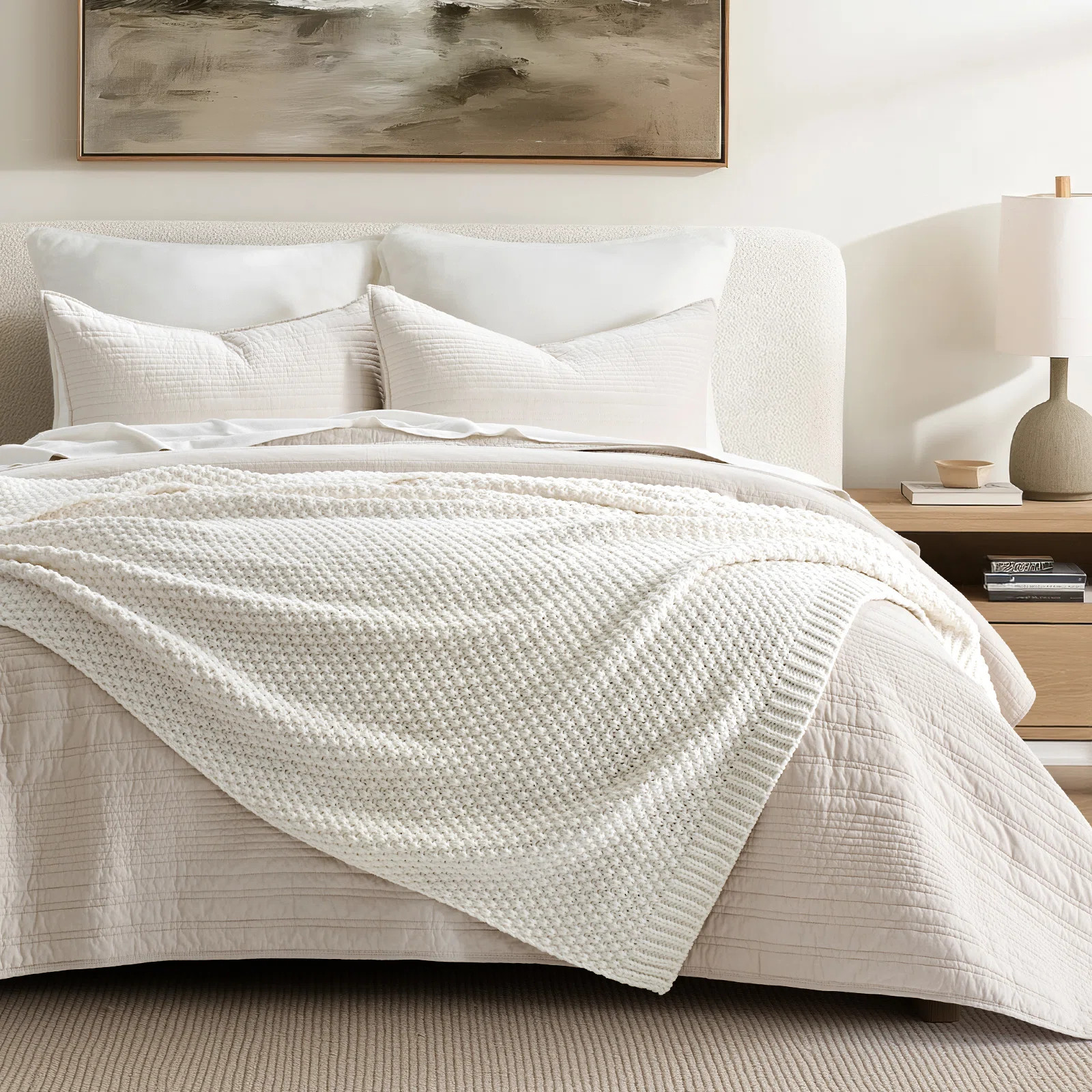 Chunky Chenille Knit Throw Blanket | Birch Lane