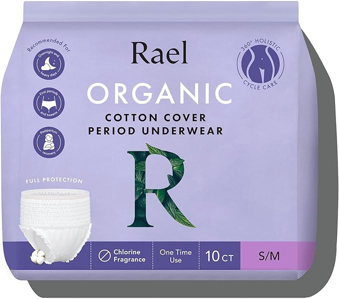 Rael Disposable Underwear for Women, Organic Cotton Cover - Incontinence Pads, Postpartum Essenti... | Amazon (US)