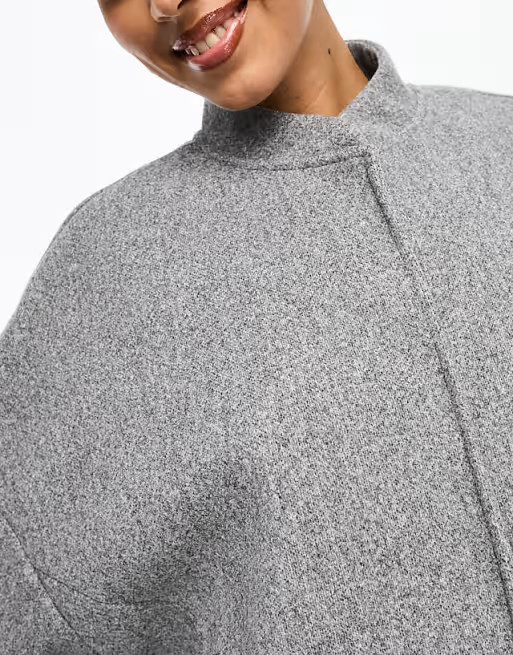 River Island faux wool bomber jacket in grey | ASOS (Global)