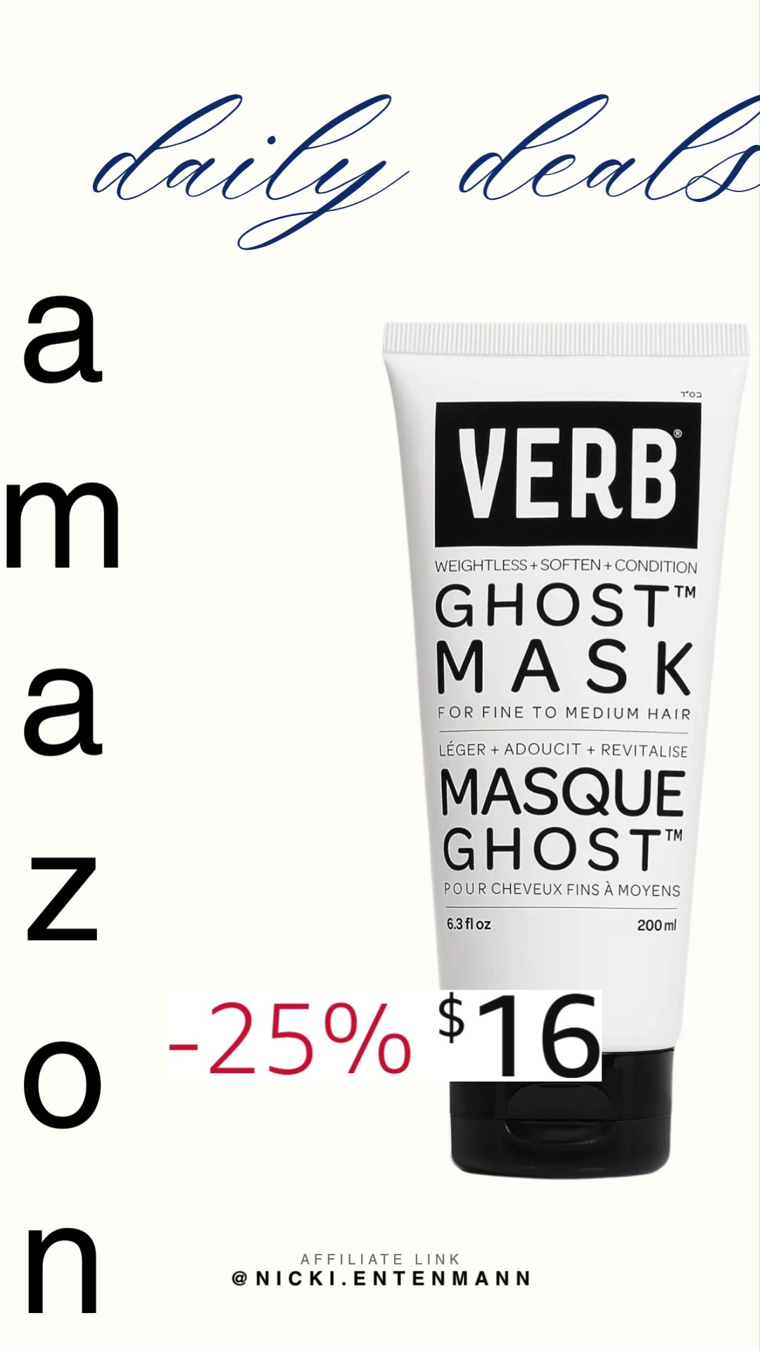 Shine bright with VERB Ghost Hair Mask crafted for weightless hydration and modern flair. Perfect for reviving strands, it blends nourishment, softness, and confidence seamlessly. #verbghost #hairmask #haircare #healthyhair #beautyfinds #selfcare #hairtreatment #amazonfinds #shoppingdeal #modernliving 💆‍♀️✨🌸 

 #LTKselfcare #LTKSaleAlert #LTKBeauty