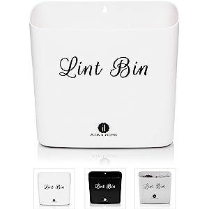 Lint Holder Bin for Laundry Room by A.J.A. & More | Space Saving Waste Bin with Magnetic Strip fo... | Amazon (US)