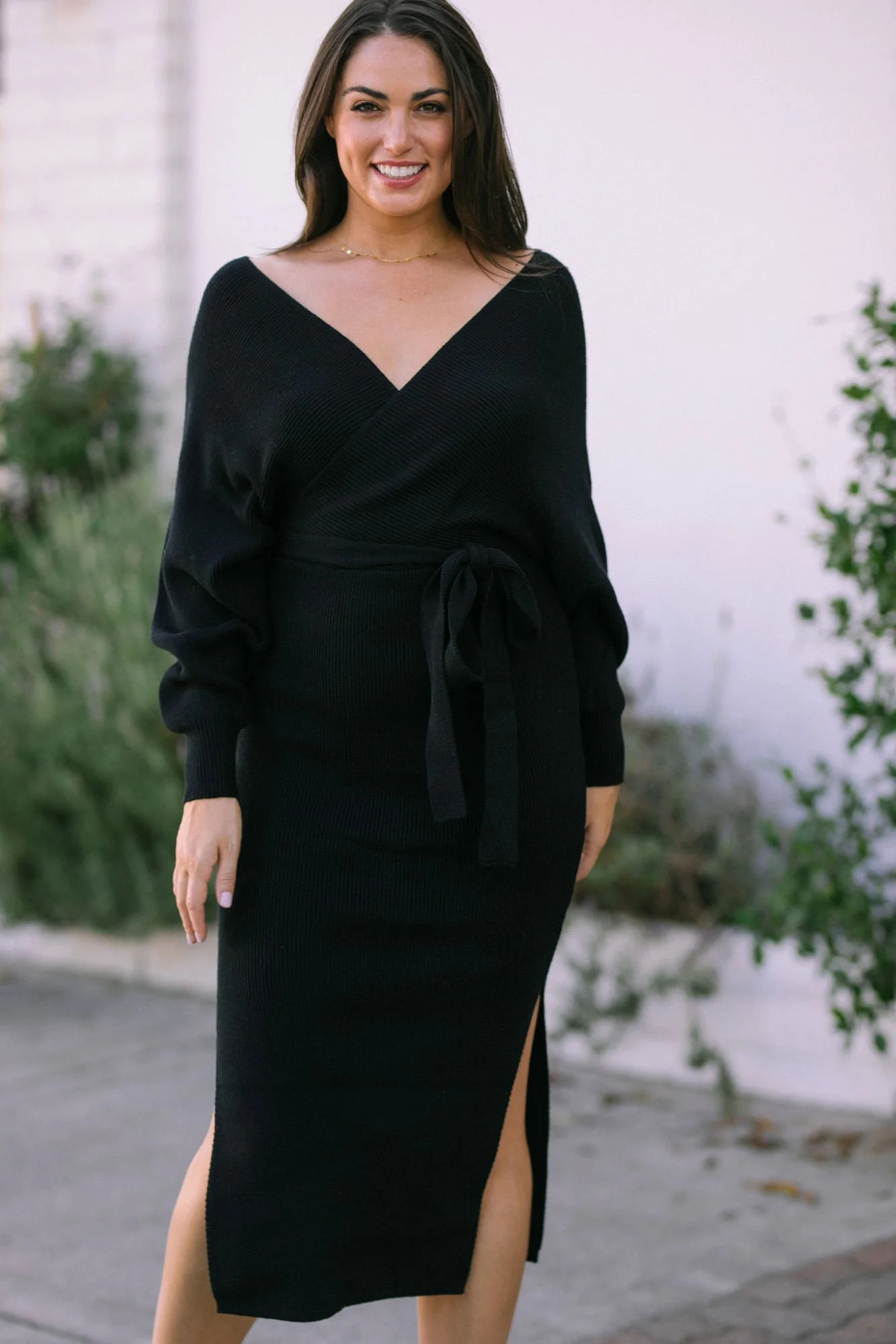 Lena Dolman Sleeve Sweater Dress | Morning Lavender