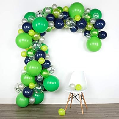Lunar Bliss 16 ft Balloon Arch & Garland Kit | 100 Balloons, Green, Blue, Confetti | Birthday Par... | Amazon (US)