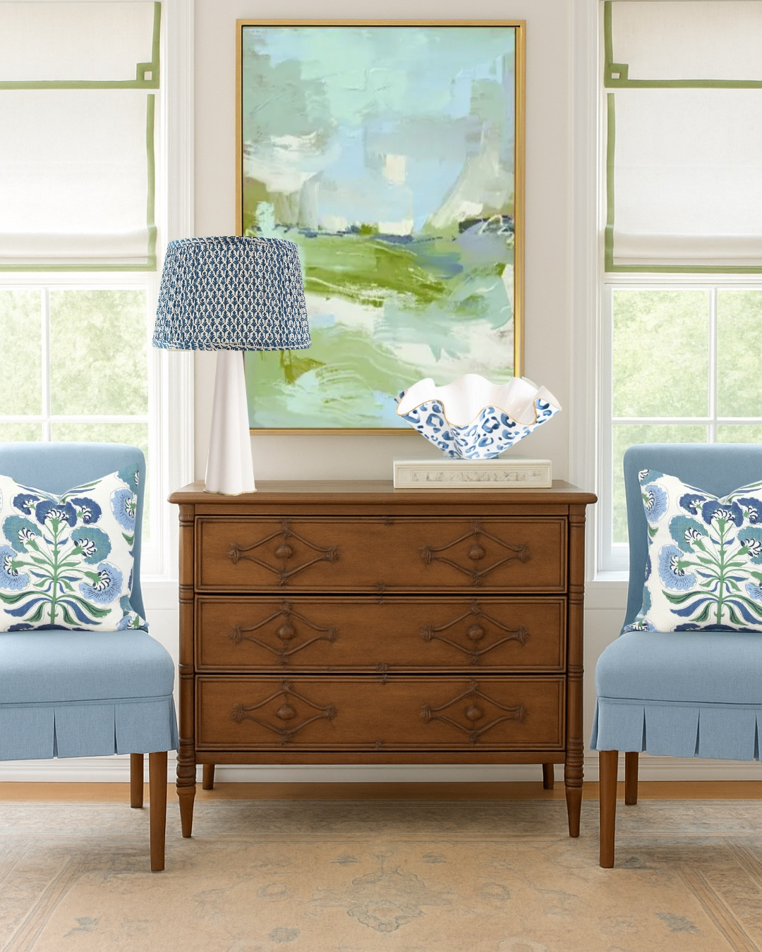 Blue & green, the duo that never disappoints. 🌿💙 This grandmillennial living room balances timeless charm with a fresh twist — classic pieces, layered textures, and a calming palette that feels both elegant and inviting.

Swipe to see the vision board behind the design and how ChatGPT turned it into reality.

living room design | traditional living room | timeless living room | classic living room | Grandmillennial living room design | Grandmillennial living room decor

#LTKSaleAlert #LTKStyleTip #LTKHome