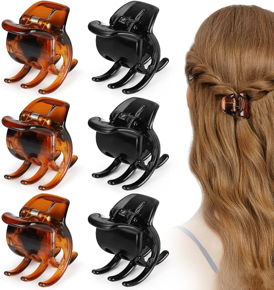6 Pieces Hair Claw Clips, Morhom 1.3 Inch Jaw Clips for Thick or Medium Hair | Amazon (US)