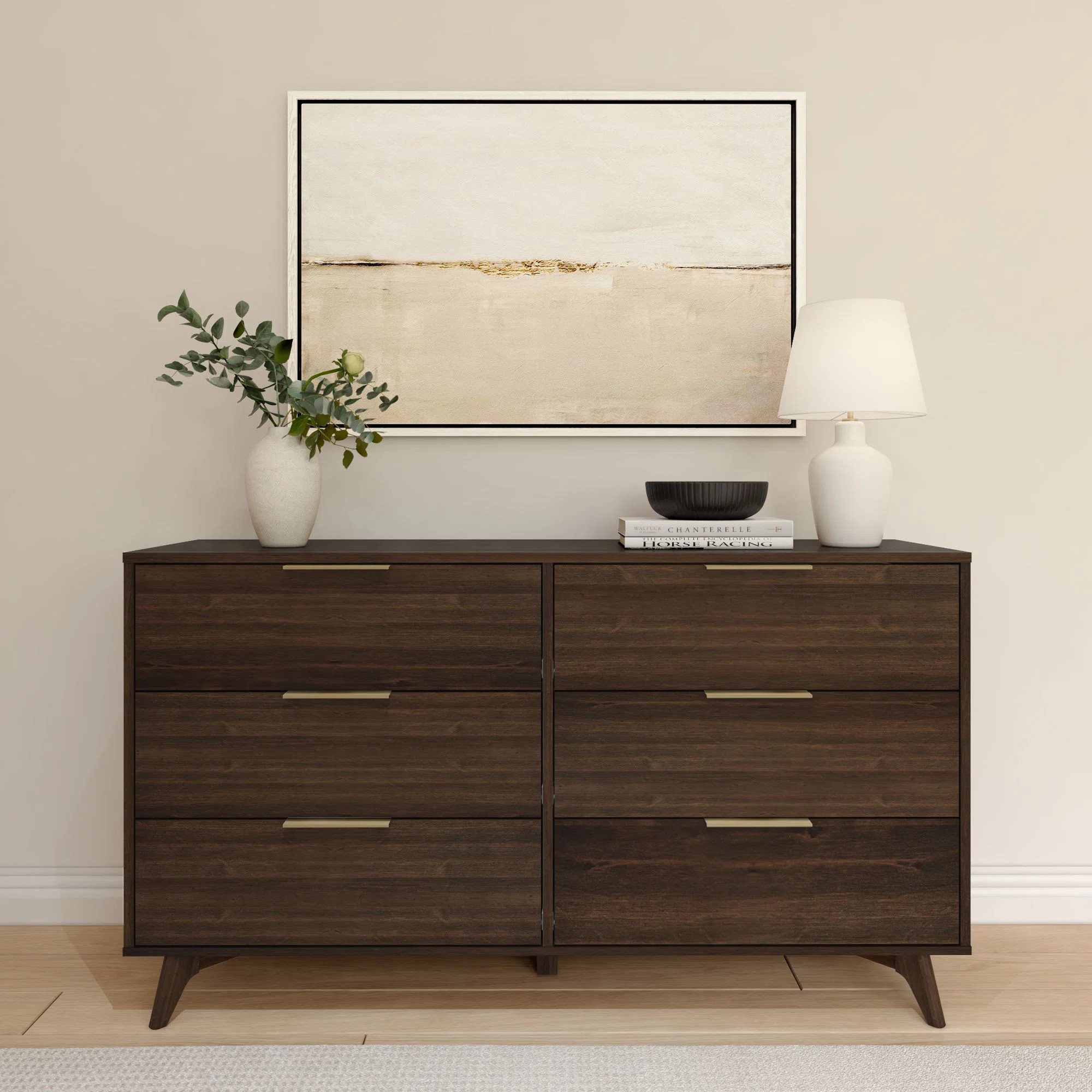 6 Drawer 59.5" W Solid Wood Dresser | Wayfair North America