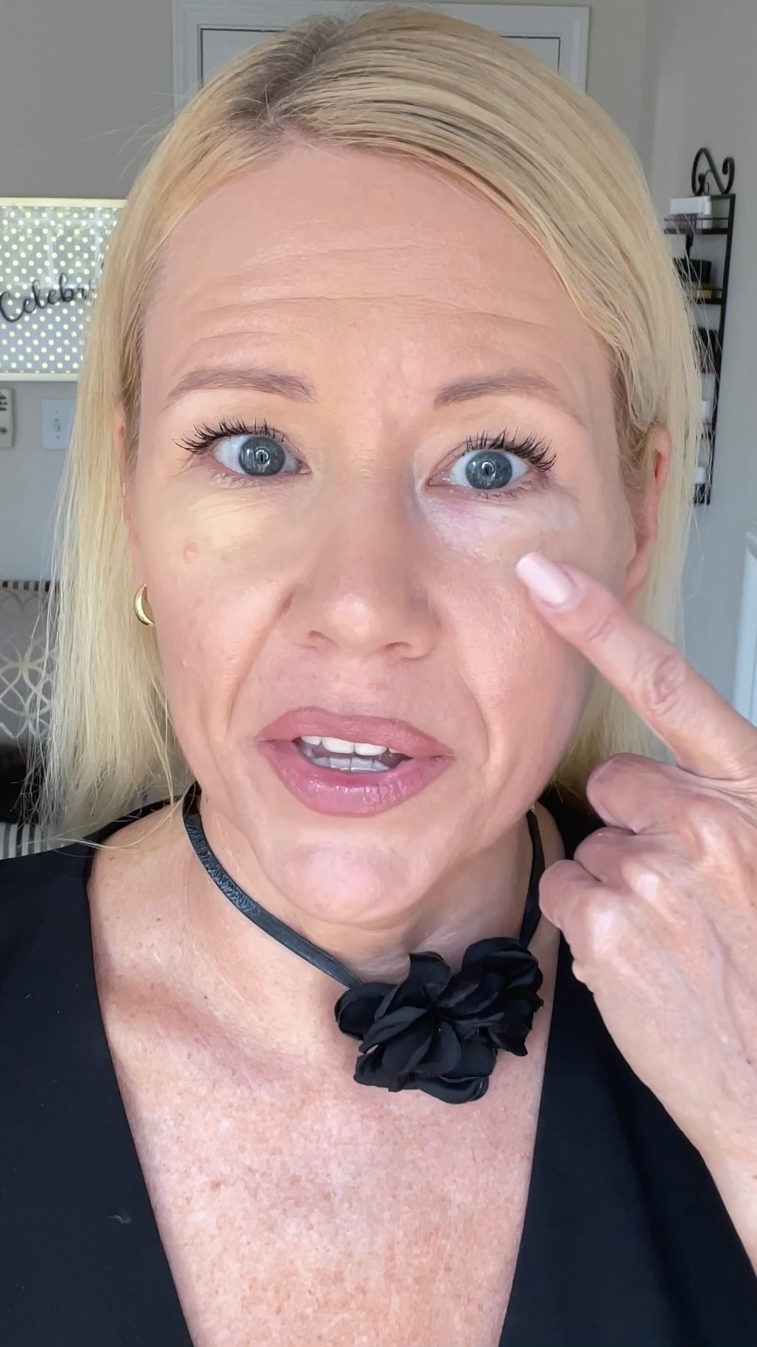 #BenefitClubPink ❌NO FILTER ON 48 YEAR OLD SKIN❌ How I conceal my dark puffy under-eyes:! 
💖Step 1: I put ONLY ONE little dot of Boi-ing Cakeless Concealer on my under-eyes, gently pat it in with a brush, further patting it in with my finger. I am not even placing any concealer on the outside corner of my eyes to avoid enhancing crows feet/wrinkles!
💖Step 2: I press a powder puff into the Poreless Power Powder and then with gentle tapping motions I press it onto my under-eyes. Works like a charm! 
It is an illusion, but it works!

*Thank you for gifting me these @benefitcosmetics  #ltkover40 #ltkbeauty #nofiltermakeup #makeupover40

#LTKBeauty #LTKWatchNow #LTKOver40