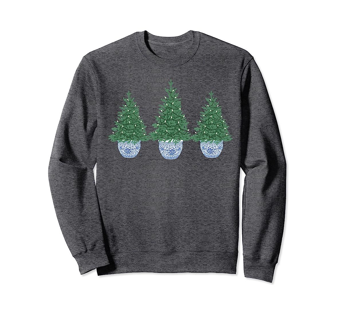 Christmas Tree in Chinoiserie Bowl Sweatshirt | Amazon (US)