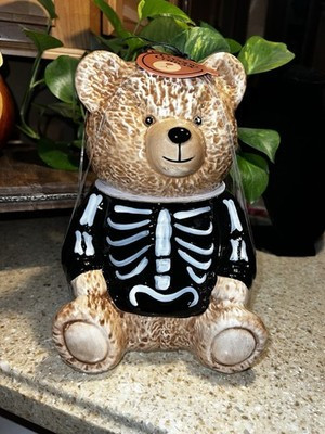HALLOWEEN CREEPY CRITTERS Skeleton Bear Cookie Jar Container TikTok Viral NWT | eBay US
