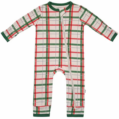 Zippered Romper in Hunter Plaid | Kyte BABY