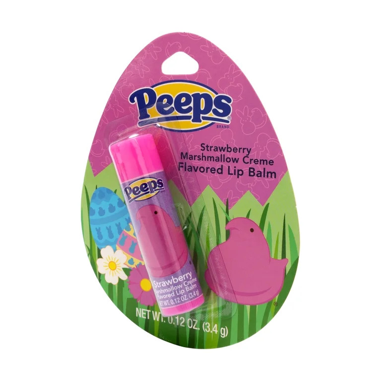 Peeps Single Lip Balm, Pink, Strawberry Marshmallow Creme Flavored, 3.4g | Walmart (US)