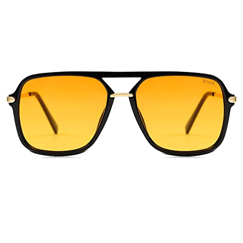 SOJOS Sunglasses for Women & Men, Square, Retro, Polarized Lens, Trendy Aviator, 90s Shades | Amazon (US)