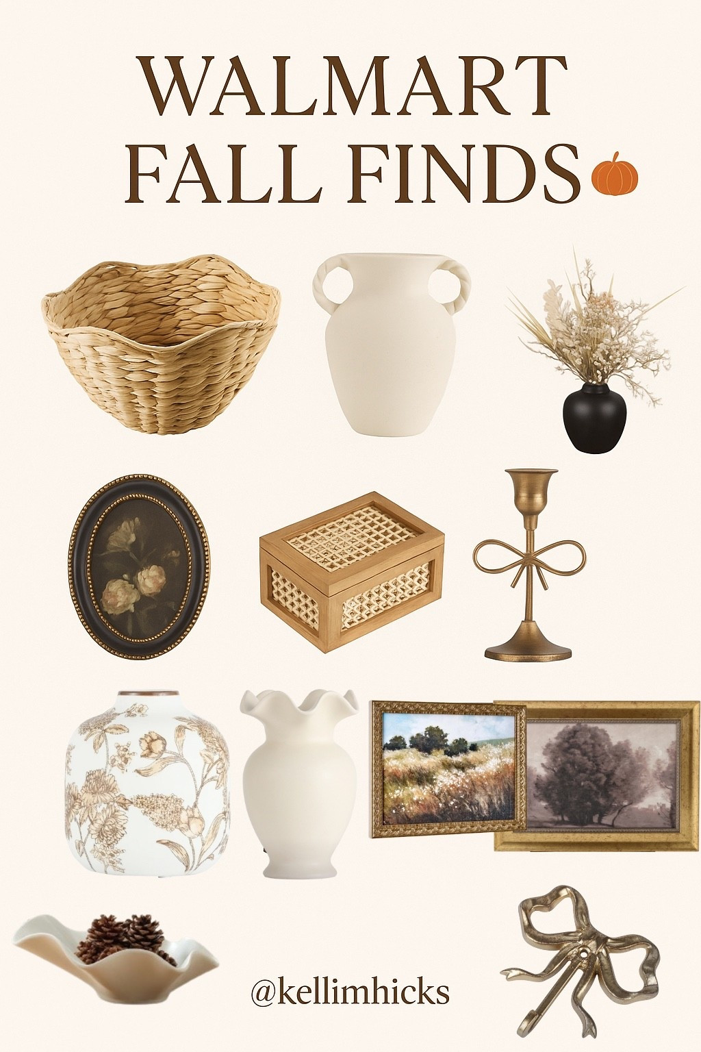 Fall home finds from Walmart you need to grab early 🍂 These neutral + affordable pieces are perfect for styling shelves, entryways, or your Thanksgiving tablescape later. 

#LTKHome #LTKFindsUnder50 #LTKSeasonal