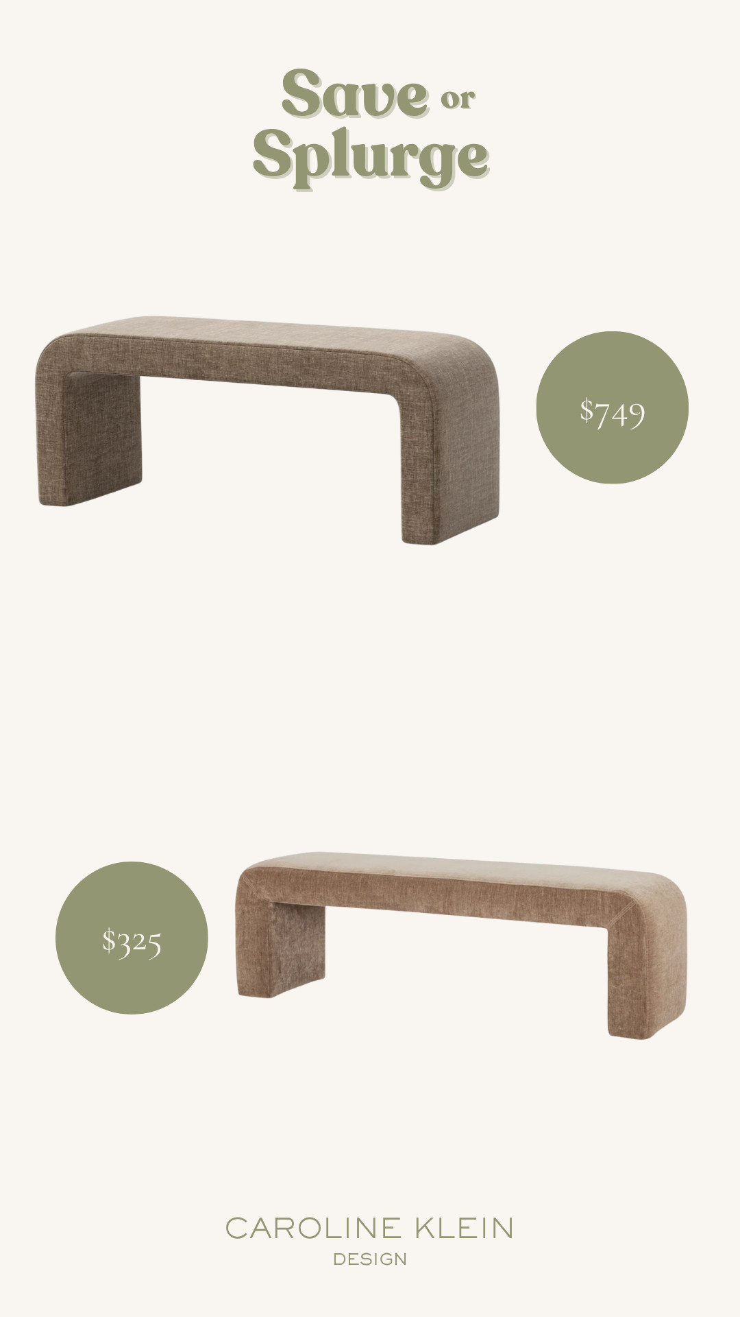 Save or Splurge: Velvet Waterfall Bench 

 #LTKHome