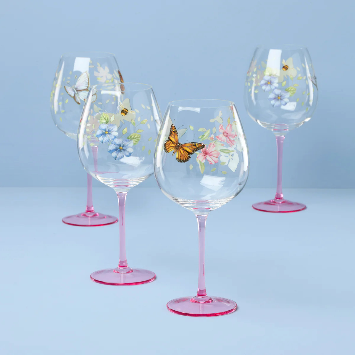 Butterfly Meadow Pink Decal Balloon, Set of 4 | Lenox