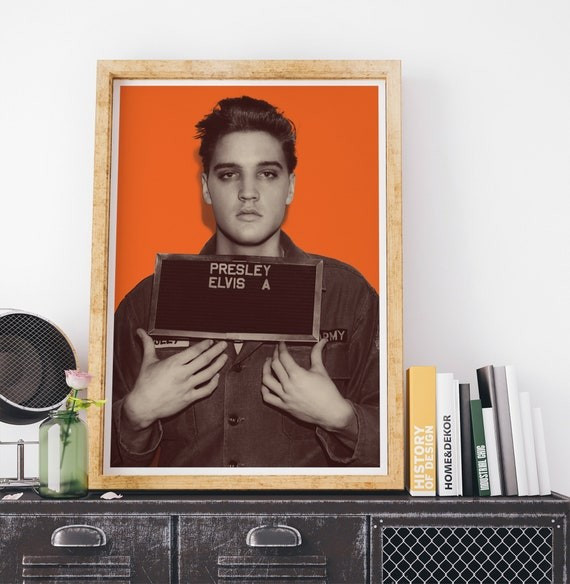 Elvis Presley Celebrity Mugshot Pop Art Print  Vintage Retro - Etsy | Etsy (US)