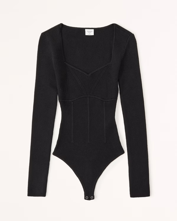 Women's Corset Sweetheart Sweater Bodysuit | Women's New Arrivals | Abercrombie.com | Abercrombie & Fitch (US)