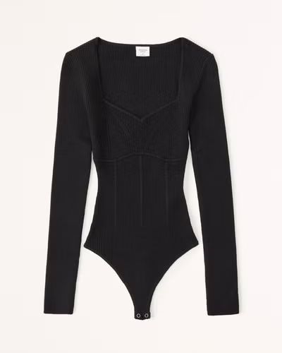 Women's Corset Sweetheart Sweater Bodysuit | Women's 30% Off Almost All Sweaters & Fleece | Aberc... | Abercrombie & Fitch (US)