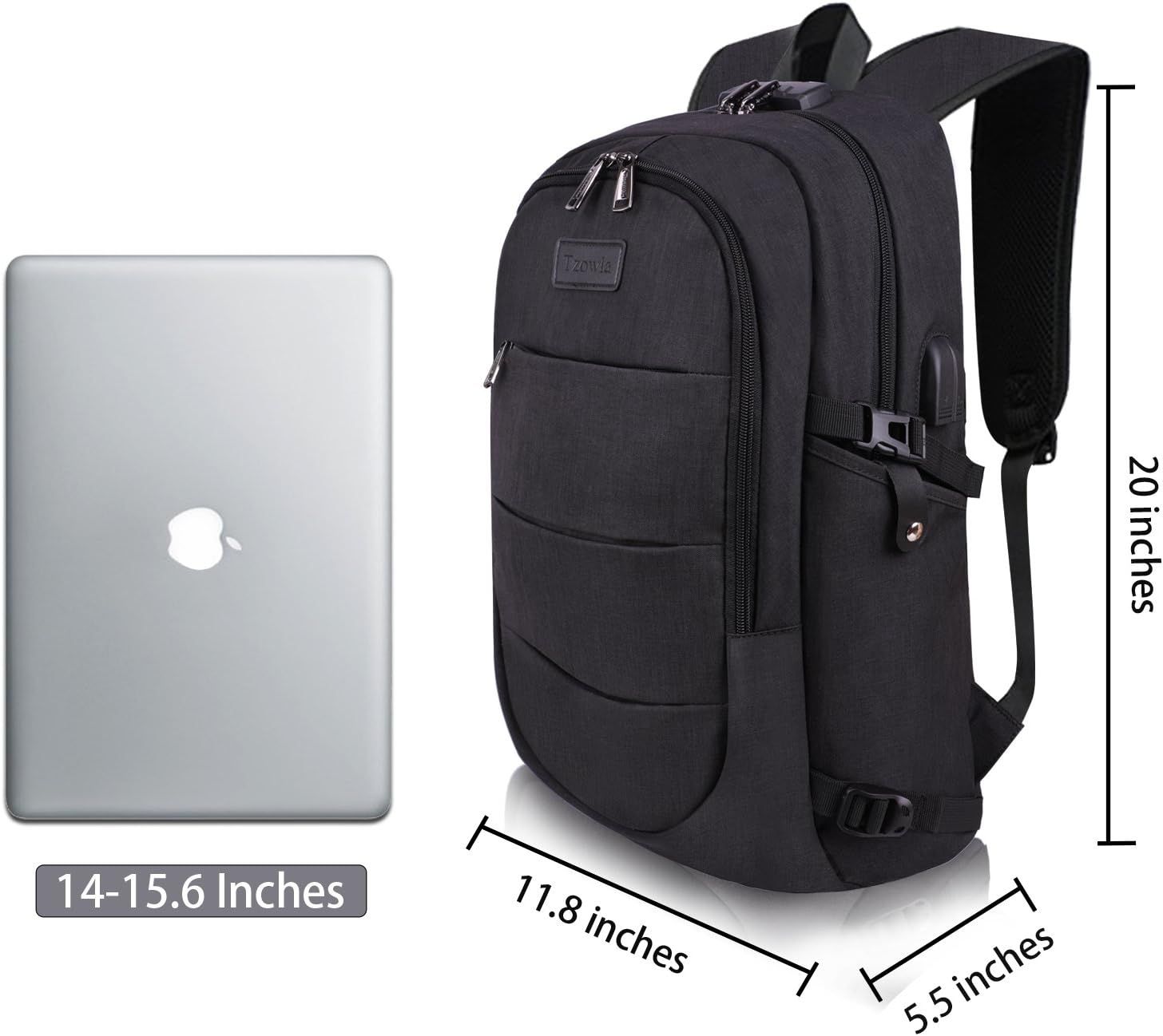 Travel Laptop Backpack Water Resistant Anti-Theft Bag with USB Charging Port and Lock 14/15.6 Inc... | Amazon (US)