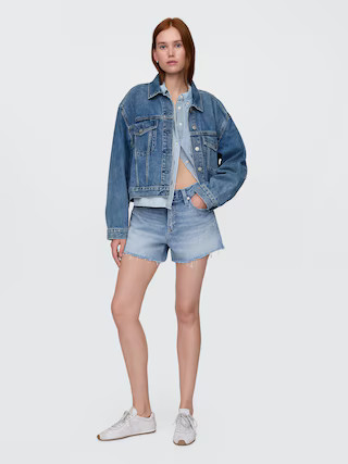 4" Mid Rise UltraSoft Relaxed Cutoff Shorts | Gap (US)