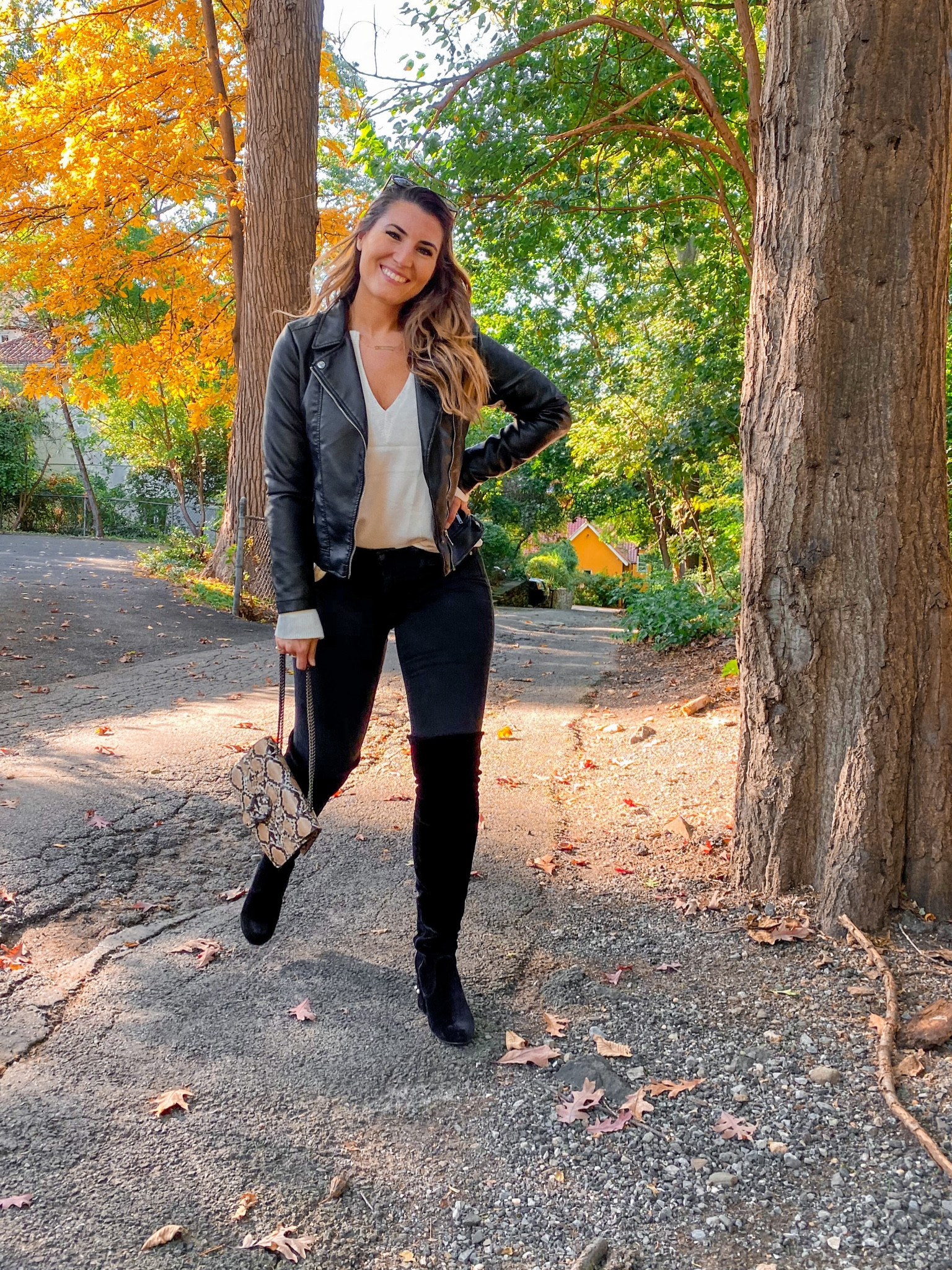The BEST pants / jeans ever on MAJOR SALE right now!! I’ve never seen the for $35 before! RUN! Linking my OTK black boots, white sweater and leather jacket too! #amazonfinds #winteroutfit #jeans #jeggings #AE

#LTKunder50 #LTKCyberweek #LTKsalealert