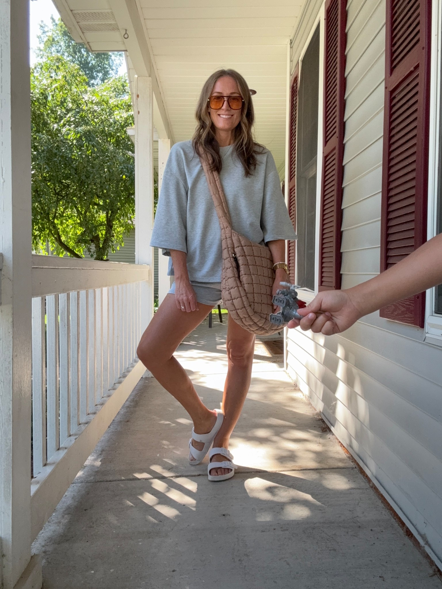 7/26/25 ✨ Set is a medium.

Everyday outfits. Easy outfits. Easy outfit ideas. Neutral basics. Summer outfits. Summer outfit idea. Casual outfits. Basic mom outfit. Casual outfit idea. Casual outfit. Everyday outfit. Mom outfit. Street style. Casual mom outfit. Two piece set. Amazon outfit. Slide sandals. Cookout outfit idea. Backyard bbq outfit idea.