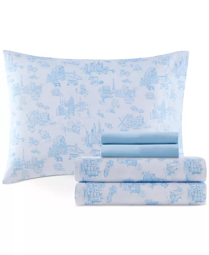 Design Lab Printed Microfiber 6-Pc. Sheet Set, Full - Macy's | Macy's