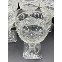 Vintage Colony Glass Park Lane Wine Glasses, Pressed Glass, Square Footed Base - Set Of 6 Beautiful  | Etsy (US)