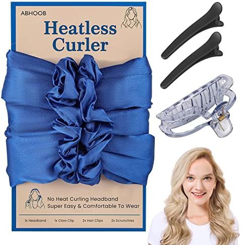 Heatless Hair Curler Overnight Hair Curlers to Sleep in, Heatless Curls Headband, Satin & Cotton ... | Amazon (US)